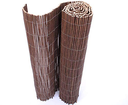 Garten Sichtschutz Weide Hawei 200x300cm - Weidenmatte Balkon Sichtschutzmatte 2m x 3m