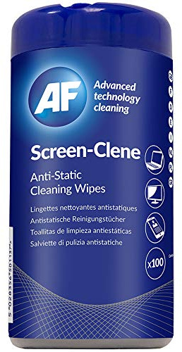 AF SCR100T Bildschirmreinigungstücher, unparfümiert, 100er-Packung | Display Reinigung für Laptop, Fernseher & mehr