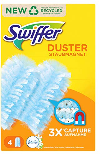 Swiffer Staubmagnet Trap & Lock Nachfüllpackung 4 Tücher, Nimmt 3x Mehr Staub & Haare Auf Und Schließt Diese Ein