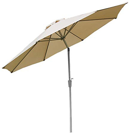 Mendler Sonnenschirm N19, Gartenschirm, Ø 3m neigbar Polyester/Alu 5kg - Creme