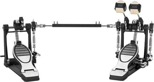 XDrum Fußmaschine Pro Doppel (2 Pedale, Doppelkettenzug, 4 Side Beater, zusätzliche Beateraufnahme links, ideal auch für Drumsets mit 2 Bass Drums)