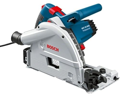 Bosch Professional Tauchsäge GKT 55 GCE (Leistung 1.400 Watt, inkl. Sägeblatt-Ø: 165mm, inkl. Kreissägeblatt für Holz, Einlage, L-BOXX)