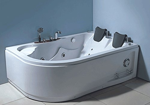 WHIRLPOOL BADEWANNE WHIRLPOOL RECHTECK Varadero 170 x 115 2 PERSONEN SPA HOT TUB Full Düsen, Sichtfenster, Wasserfall, Led 170 x 115 cm