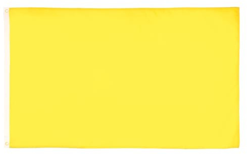 AZ FLAG - Flagge Einfarbig Gelb - 150x90 cm - Einfarbig Fahne 100% Polyester mit Messing-Ösen - 110g