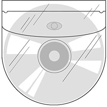 KLEBESHOP24 CD-Taschen selbstklebend 100 Stück | transparent, für CD, DVD und Blu-ray, mit Klappe