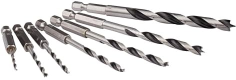 Makita D-62371 Holzbohrer-Set 7-teilig, Holzspiralbohrer für Weich- und Hartholz, Ø 2 - 8 mm, 1/4"-Sechskantaufnahme