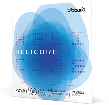 D'Addario Helicore Geigensaiten - Violine Saiten Geige 4/4 - Violinen-Saitensatz, 4/4, mittlere Spannung