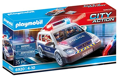 PLAYMOBIL City Action 6920 Polizeiauto mit Licht und Sound, ab 4 Jahren