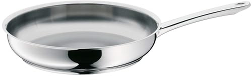 WMF Profi Bratpfanne 28 cm Induktion, Edelstahlpfanne unbeschichtet, Cromargan Edelstahl, ergonomischer Edelstahlgriff, für alle Herdarten geeignet, spülmaschinengeeignet, backofenfest