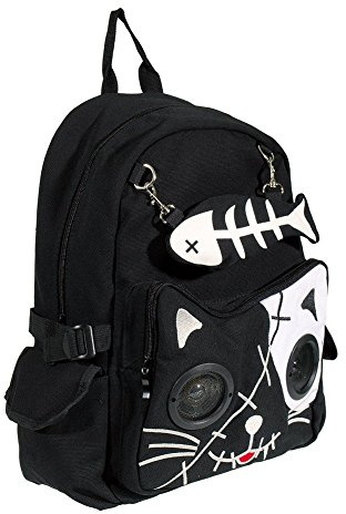 Banned Katzen Lautsprecher Rucksack Weiß