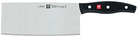 ZWILLING TWIN Pollux Chinesisches Kochmesser 18 cm, Rostfreier Spezialstahl, Ergonomischer Kunststoff-Griff, Made in Germany, Schwarz