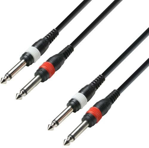 Adam Hall Cables 3 STAR TPP 0300 Twin-Kabel 2 x Klinke TS auf 2 x Klinke TS | 3 m