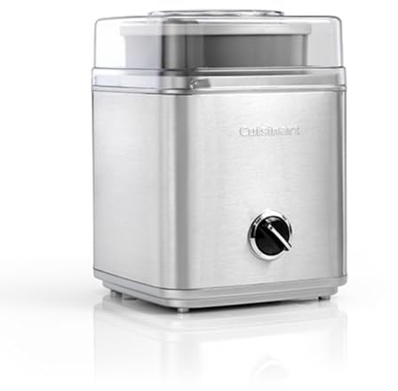 Cuisinart Deluxe Eismaschine | Frozen Yogurt Maker & Sorbet Maker | Hausgemachte Desserts | Einfach zu Hause zu verwenden | Fertig in 25 Minuten | 5 Jahre Garantie | 2L Kapazität | Silber ICE30BCU
