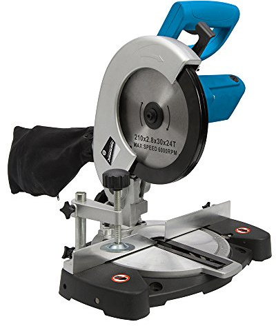Silverline 262705 Heimwerker Kapp- und Gehrungssäge, 1400 W, 210 mm
