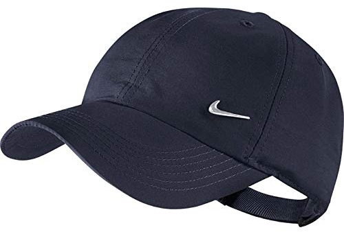 Nike Kinder Schirmmütze Metal Swoosh Cap, Obsidian/Metallic Silver, One Size, 405043-451