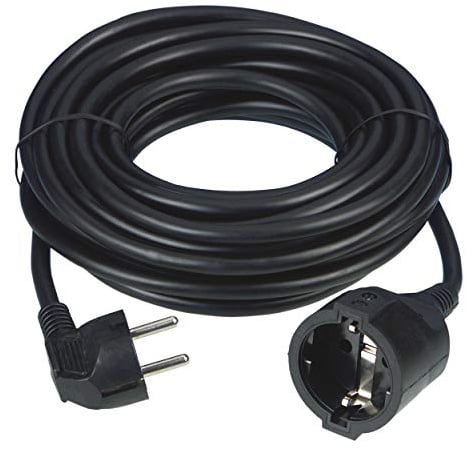 REV Verlängerungskabel 3m, 3680W, H05VV-F, Innenbereich, Verlängerungskabel schwarz