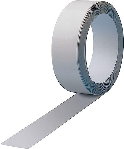 MAUL Metallband 500 cm x 3,5 cm | geeignet als Toniebox Regal, Bilderleiste, für Magnete und leichtes magnetisches Werkzeug | Länge zuschneidbar | Selbstklebendes Magnetband aus Stahlblech | Weiß