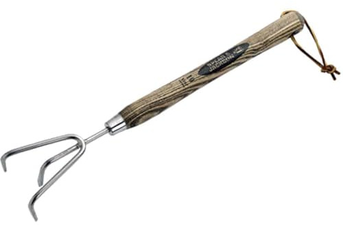 Spear & Jackson 5210PC Edelstahl-Kultivator, 3-Zinken-Handgrubber | 30 cm Stiel, Hartholzstiel zum Lockern, Belüften & Jäten von Erde sowie Einarbeiten von Kompost, Traditional Serie