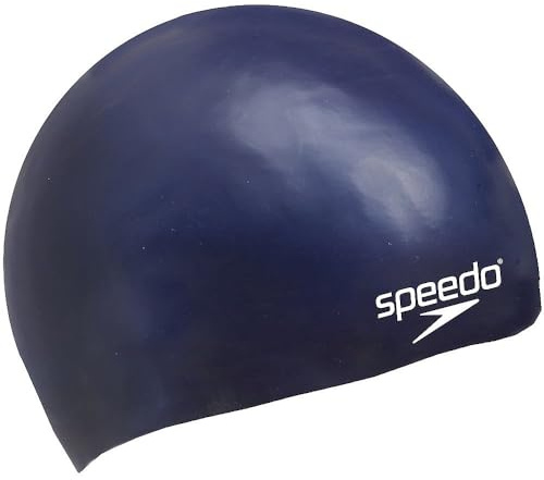 Speedo Kinder Einfarbige geformte Silikon-Badekappe | Trockene Haare | Kinder Navy One Size