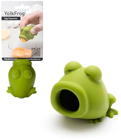 Peleg Design Eiertrenner für rohe Eier – Silikon-Eigelb- und Eiweißtrenner, lustiges Frosch-Design – Niedliches Küchenutensil zum Kochen/Backen
