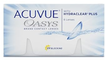 ACUVUE OASYS 2-Wochen-Kontaktlinsen für Tag und Nacht mit -2.50 dpt und BC 8.4 – UV Schutz, Austrocknungsschutz und extrem Komfortables Tragegefühl – 6 Linsen