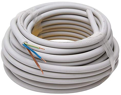 Kopp 150810841 Mantel-Leitung NYM-J, 3 x 1.5 mm², 10 m, grau
