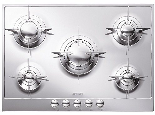 SMEG Gaskochfeld PIANO - P705ES, Edelstahl poliert
