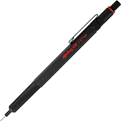 rOtring 600 Druckbleistift | 0,7 mm | schwarz | Ergonomisches Vollmetallgehäuse