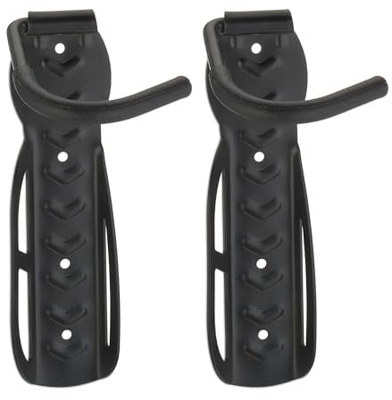 Relaxdays, 100% Stahl, Fahrradhalterung 2er Set, Fahrrad Wandhalterung, Zum Aufhängen, schwarz