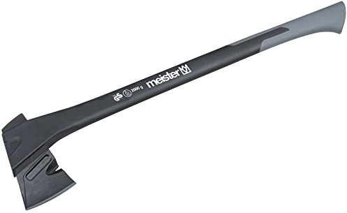 Meister Axt Tornado - 2000 g - Vibrationsarmer Stiel aus Nylon - Ideale Kraftübertragung - Rutschfeste Grifffläche - Zur Bearbeitung von Holz / Universalaxt mit Schneidschutz / Spaltaxt / 2191900