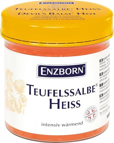 Enzborn Teufels Heiße Salbe Intensiv Wärmendes Pflegegel mit Teufelskralle und Brennnessel, 200 ml