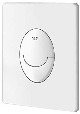 GROHE Skate Air, WC Abdeckplatte (wassersparende Betätigungsplatte mit 2-Mengen-Betätigung, Drückerplatte für die senkrechte Montage, 16cm breit, 20cm hoch), alpinweiß, 38505SH0