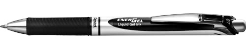 Pentel EnerGel XM BL77 Gelschreiber mit Druckmechanik, schwarz (1 Stück)