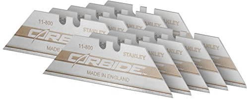 Stanley FatMax Carbide Trapezklingen, 0.6mm Klingenstärke, 62mm Klingenlänge, 19mm Klingenbreite, 10 Stück, 2-11-800