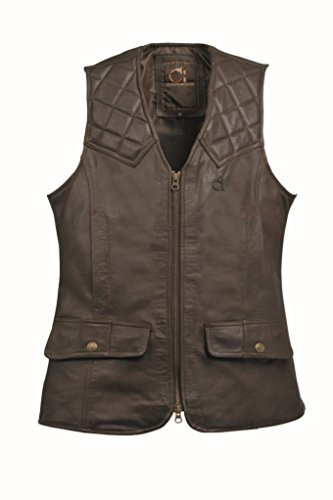 Club Interchasse JAGDWESTE Damen Leder - BRAUN - Brown, M