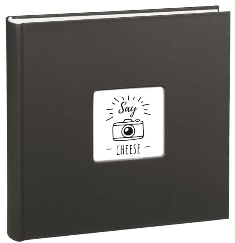 Hama Fotoalbum Jumbo 30x30 cm (Fotobuch mit 100 weißen Seiten, Album für 400 Fotos zum Selbstgestalten und Einkleben) schwarz