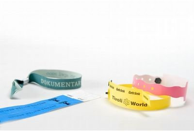 Eintrittskontrollband Tystar, 100er Pack, weiß