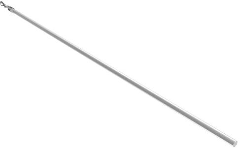 INTERDECO Schleuderstab und Gardinenstab ohne Griff, aus Kunststoff, Transparent Glasklar, zum Schieben und Ziehen von Gardinen, Schiebegardinen und Flächenvorhängen, Typ 5101001, 75 cm