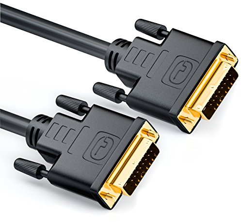 deleyCON 3,0m DVI Kabel 24+1 DVI-D Dual Link Full-HD 3D Ready - Schwarz | HDTV 1080p, Adapterkabel Monitorkabel mit Ferritkern