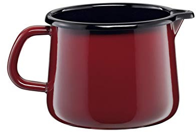 Riess, 0672-008, Schnabeltopf Ø 12cm, ROSSO, Emaille, Vol. (rec.): 1,0 Liter, Made in Österreich, LBH: 19,0x13,6x11,0cm, 0,450kg, Induktionskocher kompatibel, Gasherd geeignet, Elektroherd geeignet