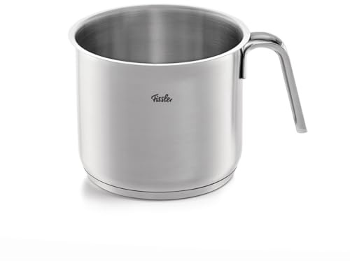 Fissler Sveto Milchtopf 1,5 L – Edelstahl 18/10, Topf für Milch, Saucen & Suppen, Schüttrand, Messskala, Induktion, alle Herdarten