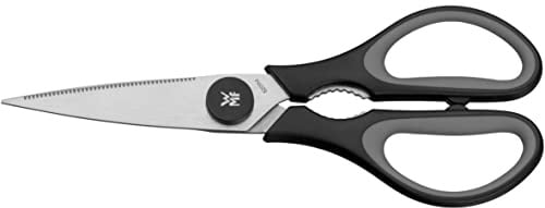 WMF Touch Küchenschere 21 cm, Haushaltsschere mit Sägeschliff, Schere Küche, Cromargan Edelstahl, Softgriff, schwarz