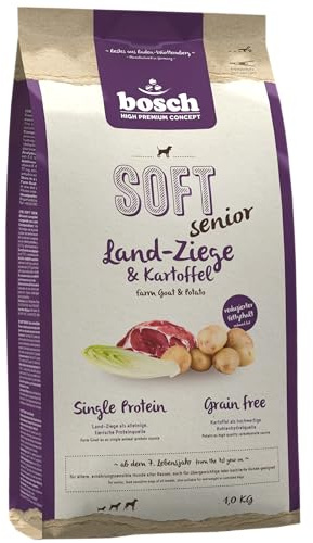 bosch HPC SOFT Senior Hundefutter halbfeucht Ziege & Kartoffel 12,5 kg | Hundetrockenfutter mit Senior-Rezeptur ab 7 Jahren, Single Animal Protein, getreidefrei, Made in Germany