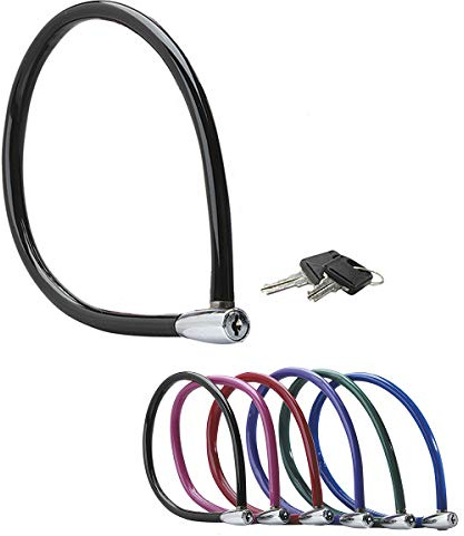 MASTER LOCK Fahrradschloss Kabelschloss [Schlüssel] [55 cm Stahlkabel] [Wetterfest] [Zufällige Farbe] 8630-F, Blau, Rot, Grün, Lila, Schwarz