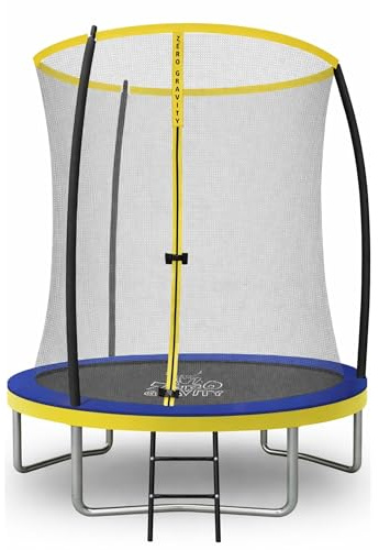 Zero Gravity Trampolin Outdoor Ø 183/244/305/366/427 cm, TÜV GS, Smartes Klappnetz für schnellen Auf- und Abbau, Outdoor Trampolin Komplett-Set inkl. Leiter, Aufbauvideo, Ultima 4 Modelle