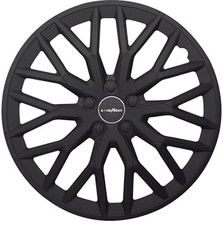 Goodyear Satz von 4 Radkappen 16" Modell Silverstone Schwarz. Sportliches Design, das gut zum Äußeren des Fahrzeugs passt. Robuste und langlebige Konstruktion.