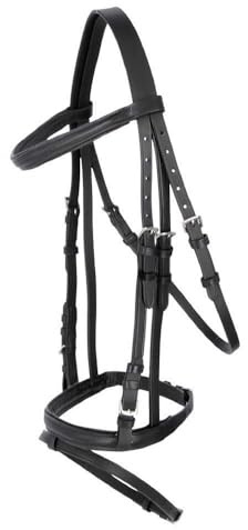 Kerbl Trensen-Zaum Standard Leder für Shetty, Schwarz, 321713