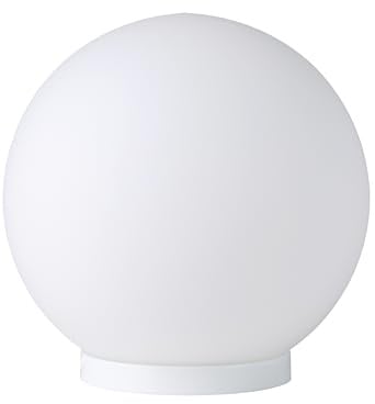 EGLO Tischlampe Rondo, 1 flammige Tischleuchte, Nachttischlampe aus Glas, Farbe: Weiß, Glas: Opal matt weiß, Fassung: E27, inkl. Schalter