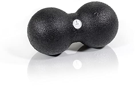 High Pulse® Massageball inkl. Übungsposter – Doppelbal für eine gezielte, tiefenwirksame Massage und Regeneration der Muskeln im Nacken und Rücken (8 cm oder 12 cm)