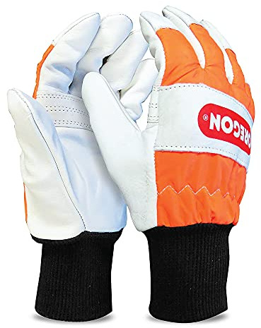Oregon Kettensägen-Schutzhandschuhe aus Leder mit Linkshandschutz - Größe 10 (91305L)